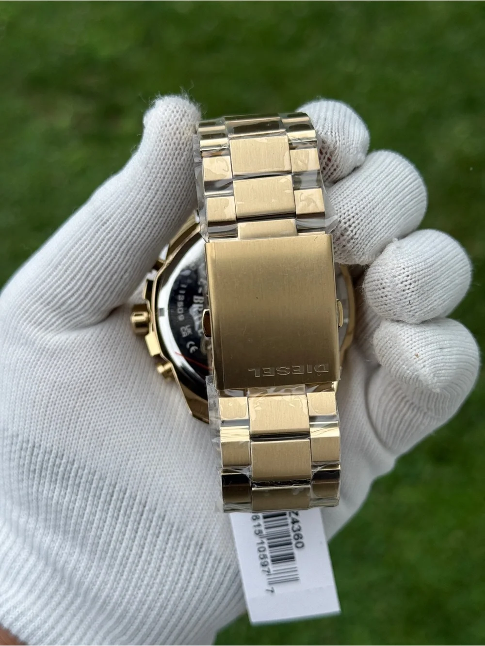 Diesel Gold-Tone mega chief Men's Chronograph Bracelet Watch